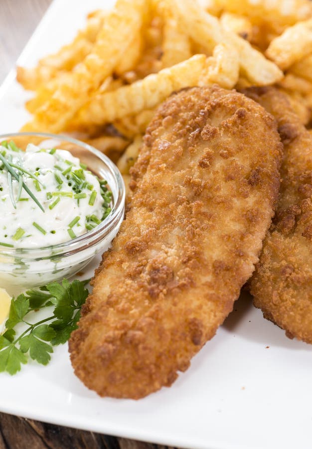 Portion of Fried Salmon (with Chips) Stock Photo Image of fresh, meal