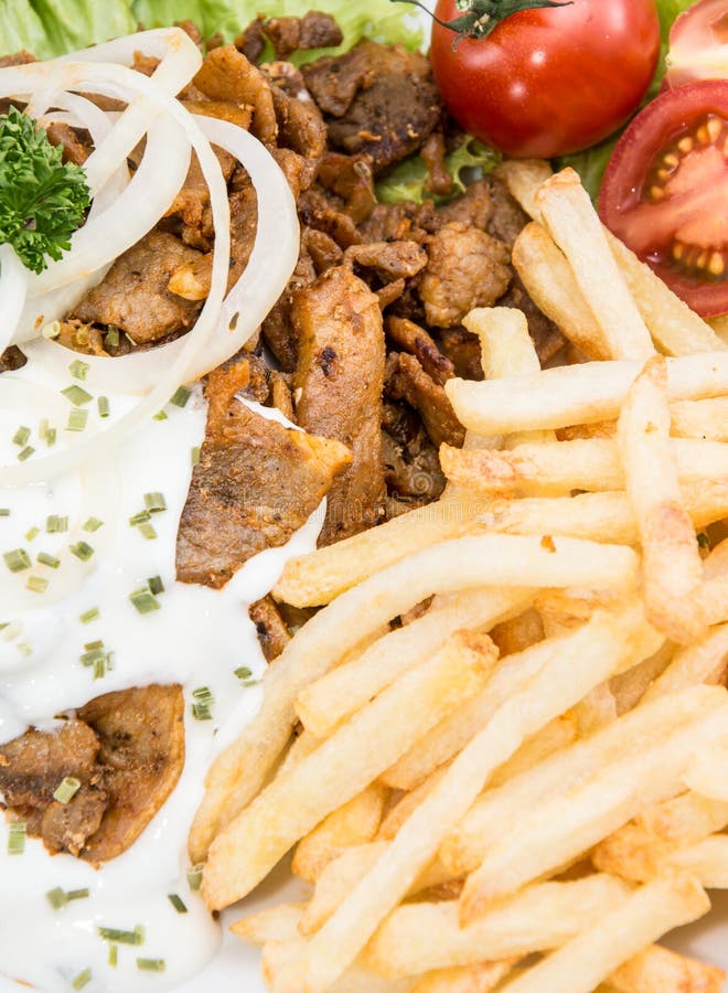 Portion of Kebab Meat (macro Shot) Stock Photo Image of cooked, fried