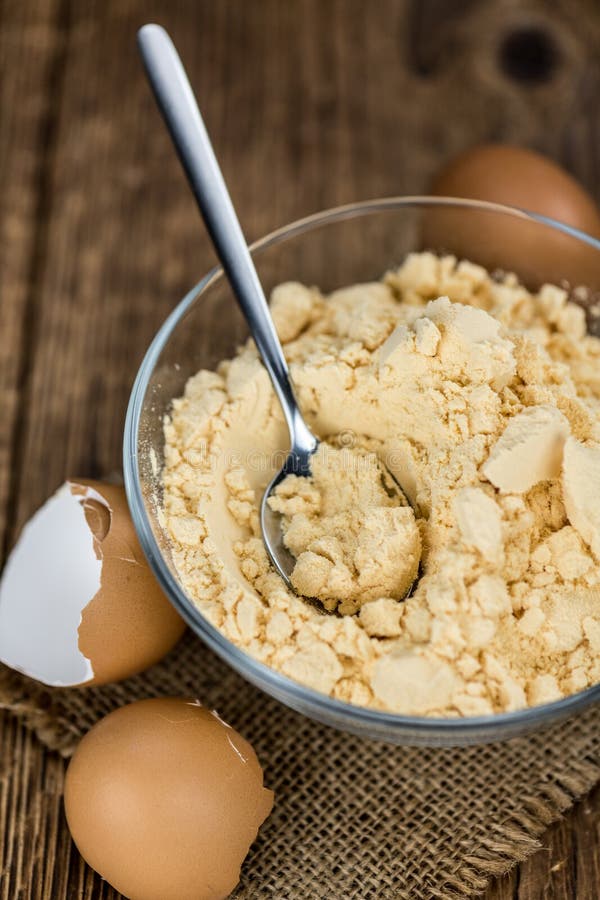 Portion of Powdered Eggs As Detailed Closeup Shot; Selective Focus Stock Image Image of food