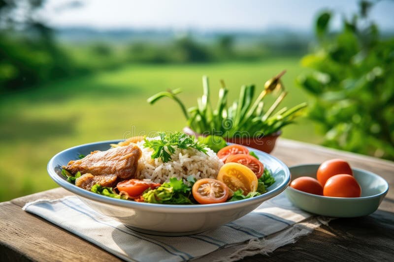 Side Dish Cooked Rice Stock Illustrations – 502 Side Dish Cooked Rice