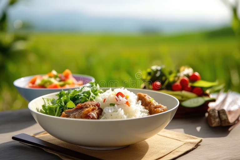 Side Dish Cooked Rice Stock Illustrations – 502 Side Dish Cooked Rice