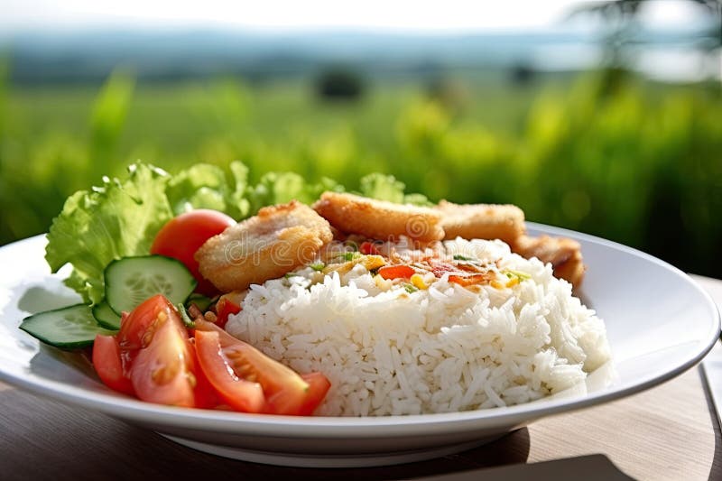 Side Dish Cooked Rice Stock Illustrations – 502 Side Dish Cooked Rice