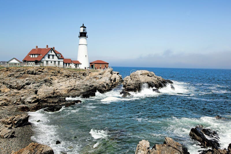 Portland Headlight Lighthouse, Maine Stock Image - Image of ...