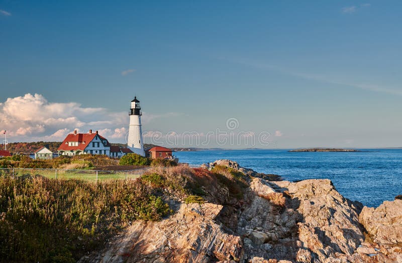 Portland Head Lighthouse, Maine, USA royalty free stock photo Portland Head Lighthouse, Maine, USA royalty free stock photo