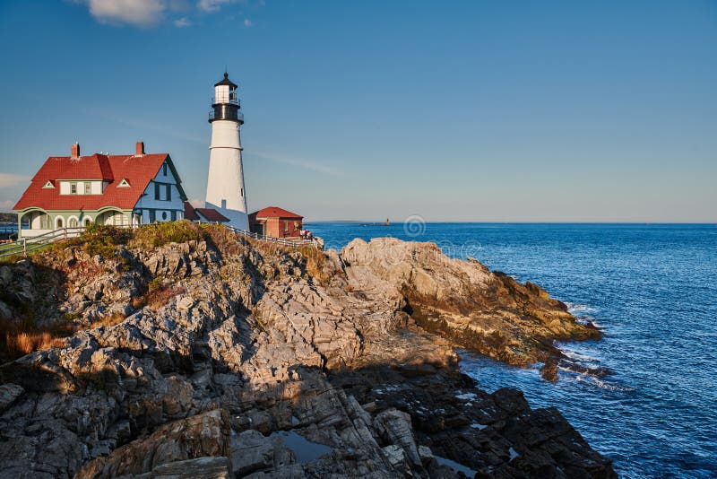 Portland Head Lighthouse, Maine, USA royalty free stock photo Portland Head Lighthouse, Maine, USA royalty free stock photo