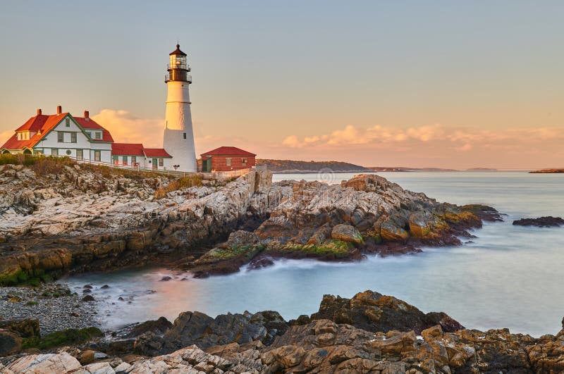 Portland Head Lighthouse, Maine, USA stock photo Portland Head Lighthouse, Maine, USA stock photo