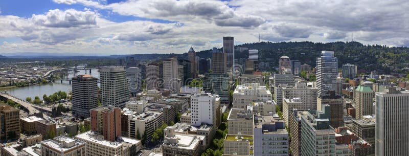Portland Oregon Cityscape Aerial View stock image Portland Oregon Cityscape Aerial View stock image