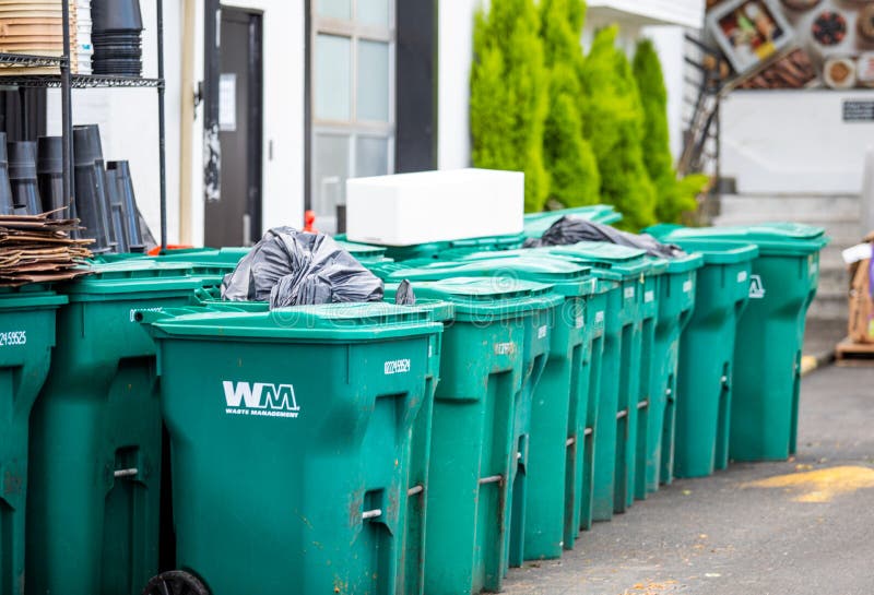 Portland, Oregon USA - Dec. 12, 2022 a Large Group of Garbage