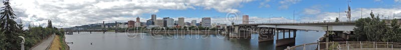 Downtown Portland, Oregon skyline from the Willamette River. Koin tower portland oregon stock images, royalty-free photos and pictures
