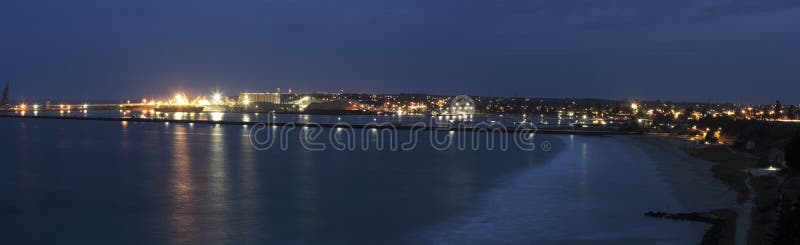 Portland, Victoria, Australia - skyline after sunset. Portland, Victoria, Australia - skyline after sunset