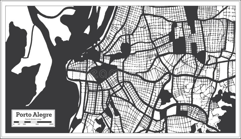 Premium Vector  Porto portugal city map in retro style. outline