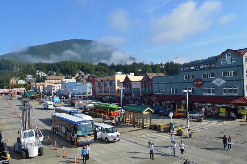 Porto di crociera di Ketchikan Alaska fotografia stock libera da diritti Porto di crociera di Ketchikan Alaska fotografia stock libera da diritti