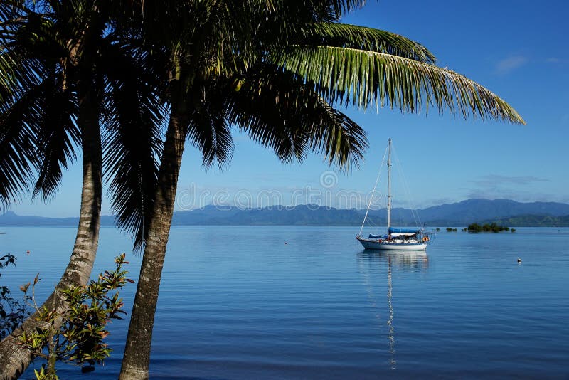 Porto di Savusavu, isola di Vanua Levu, Figi fotografia stock libera da diritti Porto di Savusavu, isola di Vanua Levu, Figi fotografia stock libera da diritti