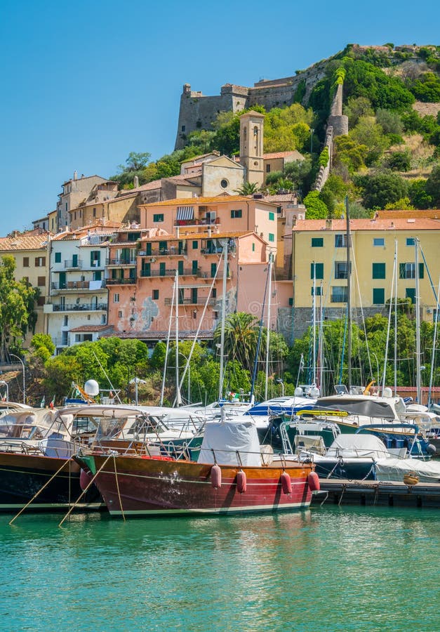 Porto Ercole, in Monte Argentario, in the Tuscany region of Italy. royalty free stock photography Porto Ercole, in Monte Argentario, in the Tuscany region of Italy. royalty free stock photography