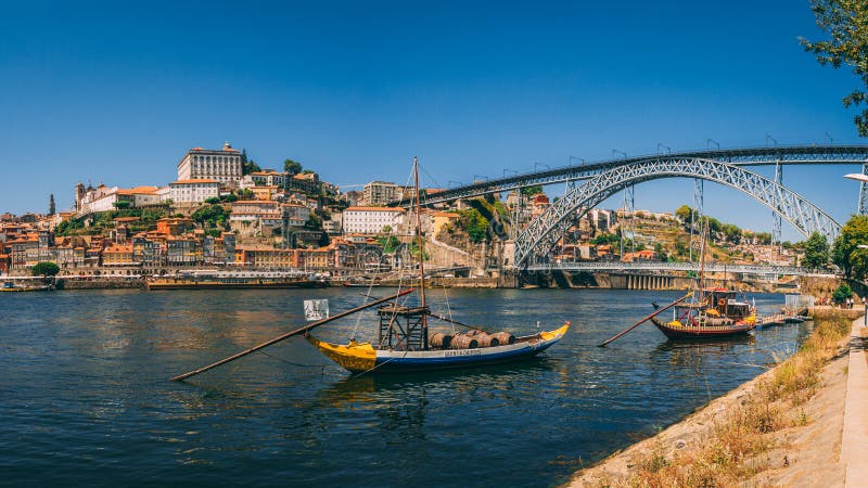 PORTO, PORTUGAL - Jul 18, 2020: Colorful Boat Tours Along Douro River ...