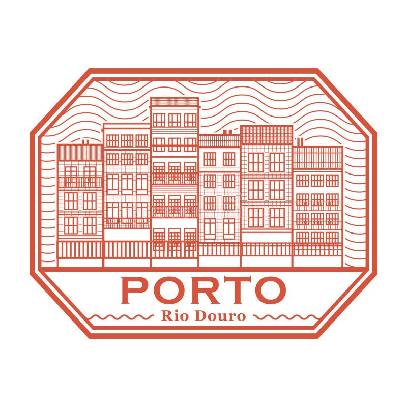 Porto, River Douro stamp