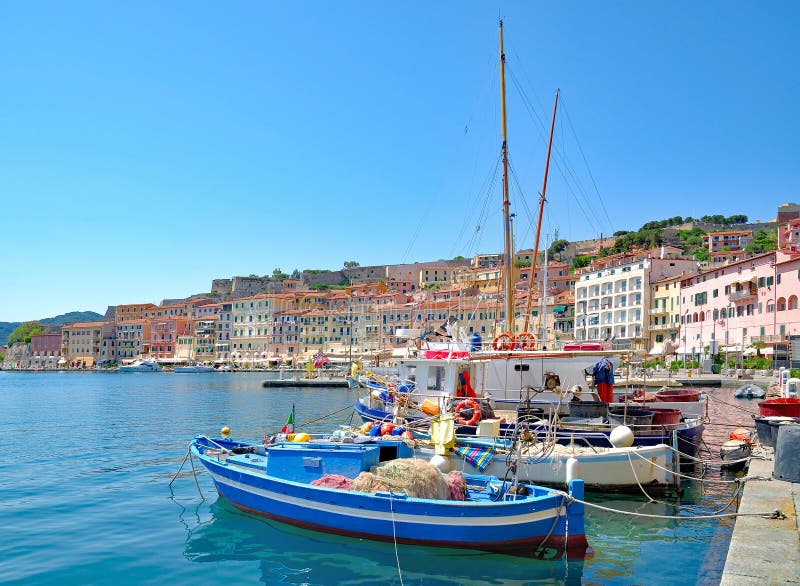Portoferraio, Insel von Elba, Toskana, Italien lizenzfreies stockfoto Portoferraio, Insel von Elba, Toskana, Italien lizenzfreies stockfoto
