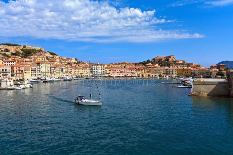 Portoferraio, Isle of Elba, Italy. Stock Image - Image of destination ...