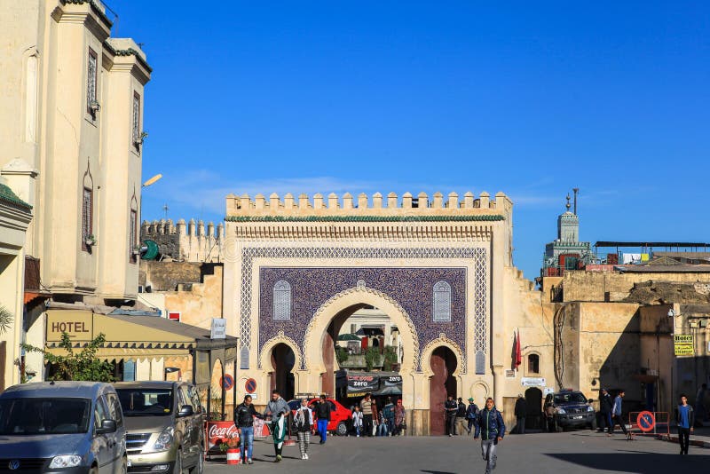 Portone di Medina di Fes nel Marocco