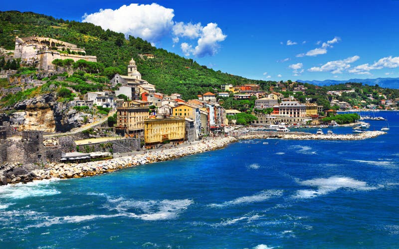 Portovenere - beautiful town in Ligurian coast of Italy. Portovenere - beautiful town in Ligurian coast of Italy