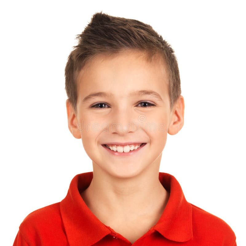 Portrait of adorable young happy boy