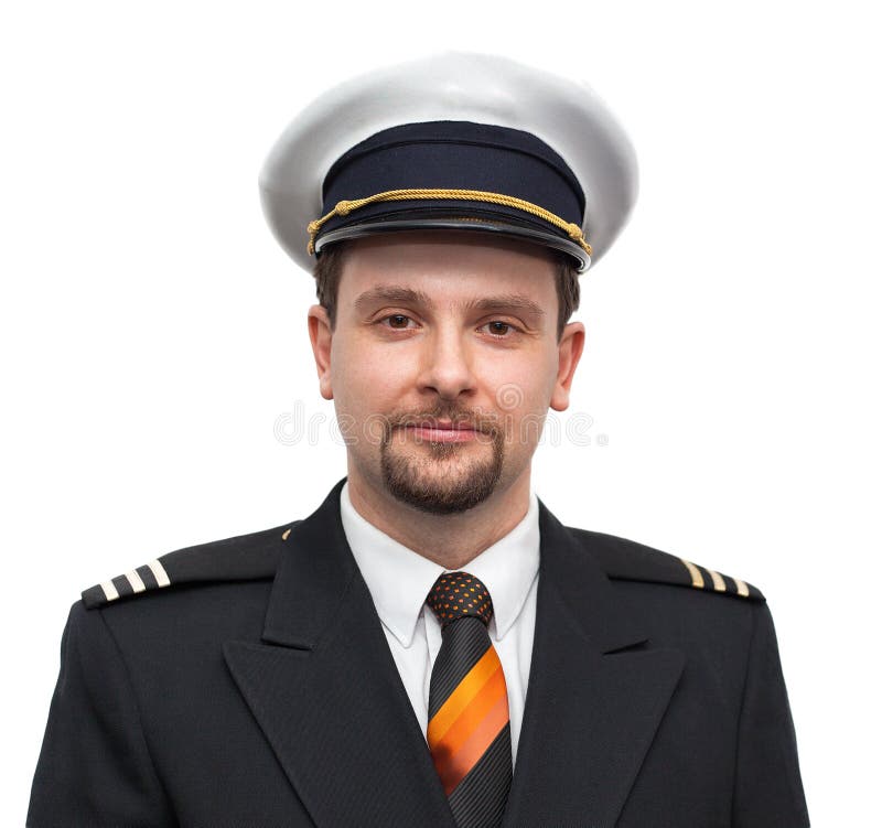 Portrait of an Airline Pilot Stock Image Image of cabin, caucasian
