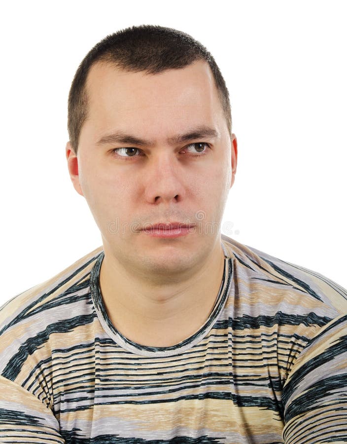 Portrait of angry young man