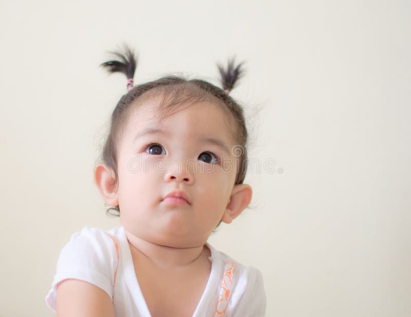 Portrait of asian baby girl