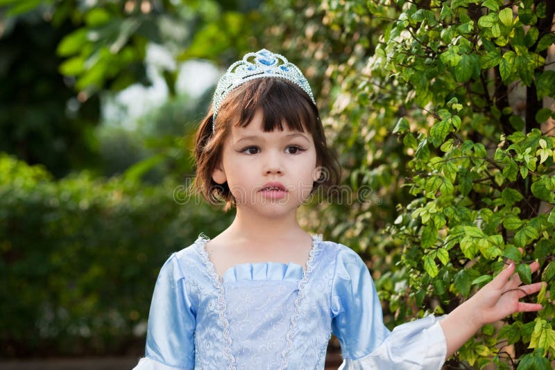 Portrait of the asian girl in princess costume