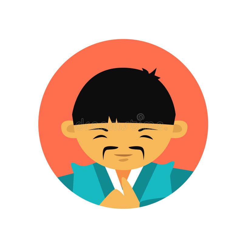 Cartoon image of asian male