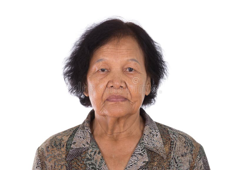 Portrait of asian old woman. 