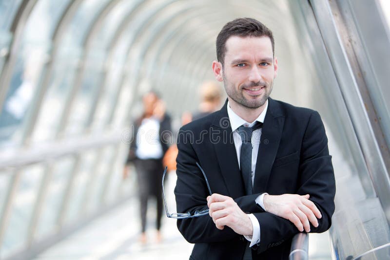 Portrait of an attractive businessman having a break