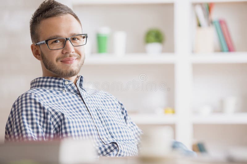 Portrait of attractive caucasian businessman