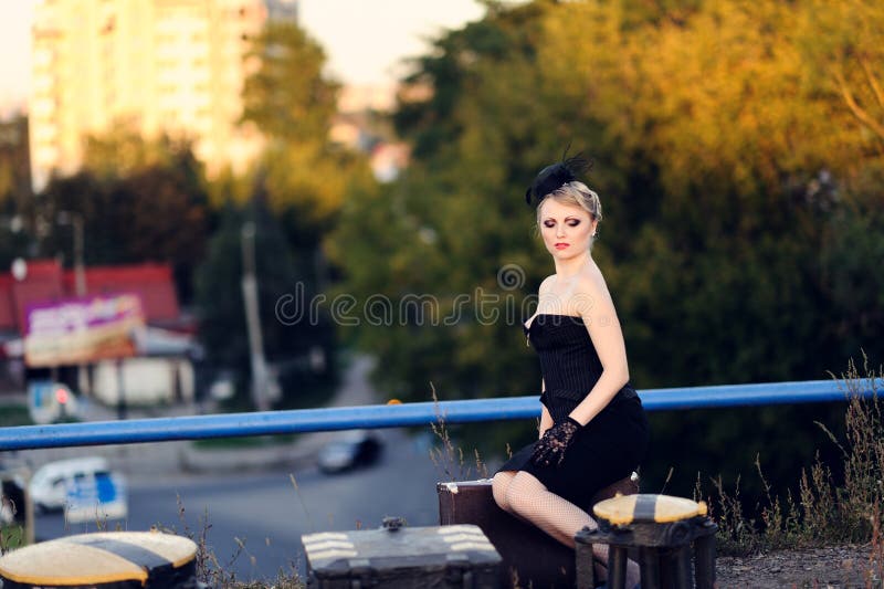 Portrait of Attractive Girl Outdoor Stock Image - Image of female ...