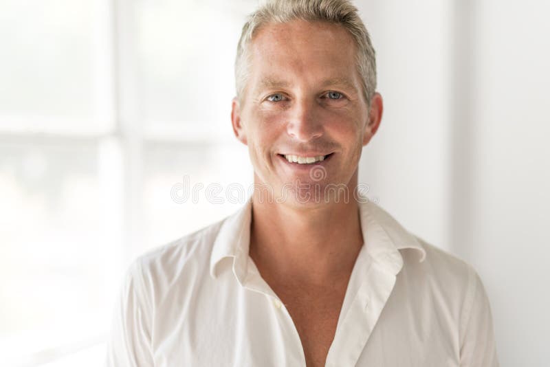 Portrait of attractive 40-year-old man stock image Portrait of attractive 40-year-old man stock image