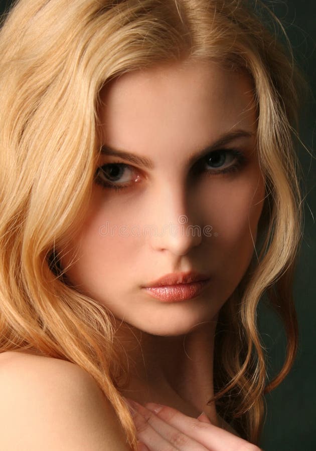 Portrait of an attractive young blond girl