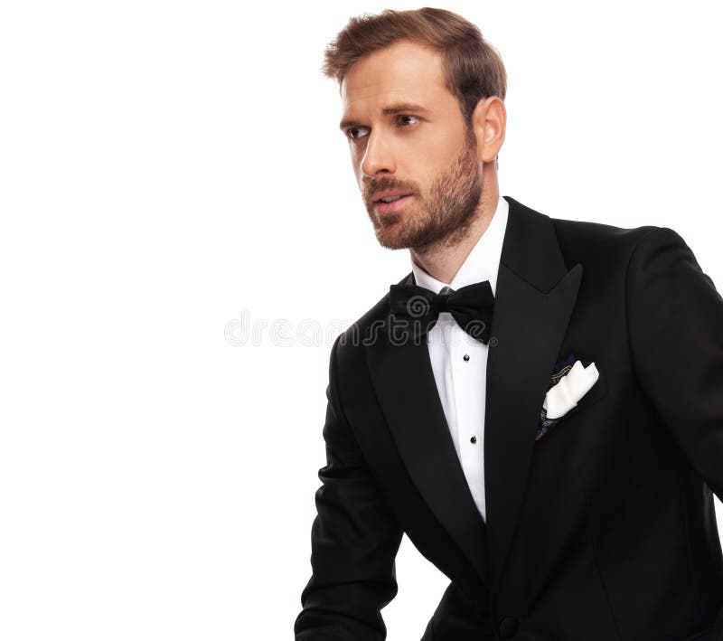 Portrait Of Attractive Young Businessman Looking To Side Stock Image ...