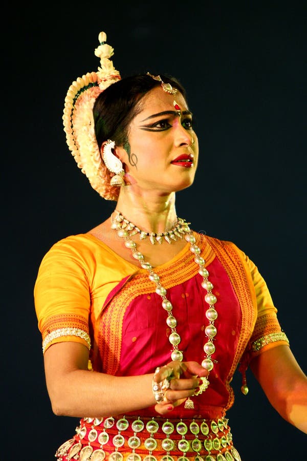 Odissi Dancer Wears Traditional Costume And Performs Odissi Dance At