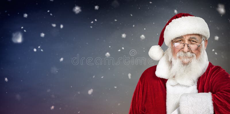 Santa Claus with big bag stock photo. Image of decorated - 22306536