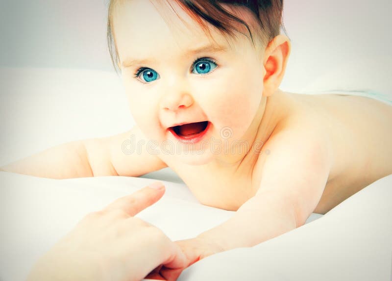 Portrait Of The Baby Close Up Stock Photo Image Of Person Childhood