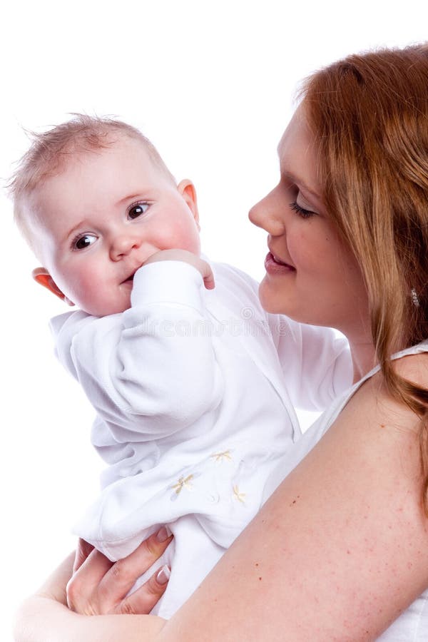 Portrait of baby and her mother