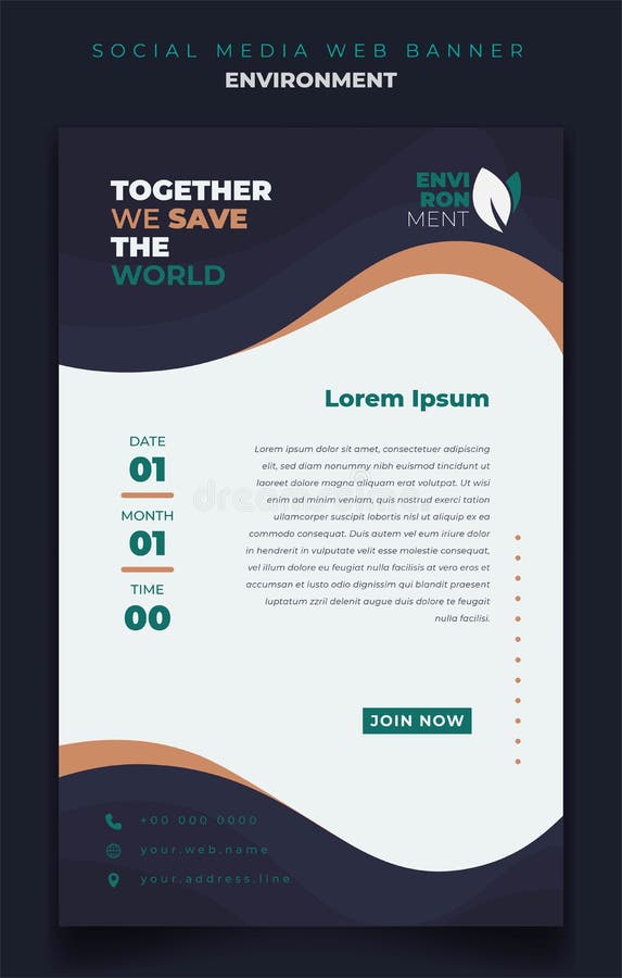 Portrait Banner Design with Environment Design for Environmental
