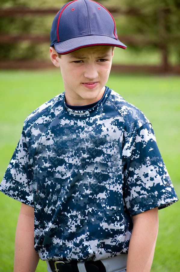 Portrait of Baseball Player in Camo Jersey Stock Image Image of