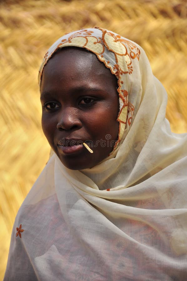 Portrait of Beautiful African Muslim Women Editorial Image - Image of