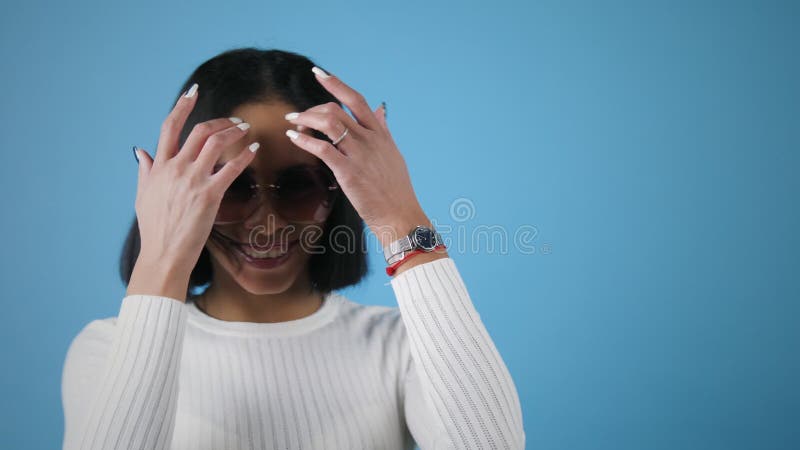 Portrait Of Beautiful African Woman With Glasses