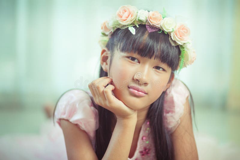 Portrait of a beautiful asian girl