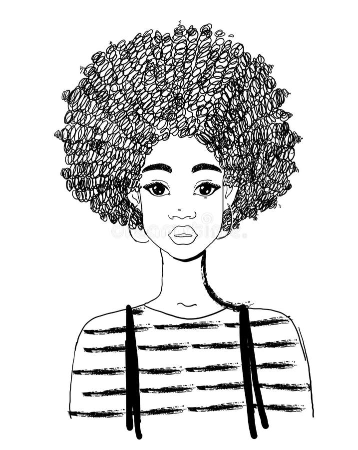 Cartoon Girl Curly Hair Stock Illustrations 3 536 Cartoon Girl