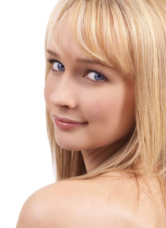 Portrait of beautiful blonde woman