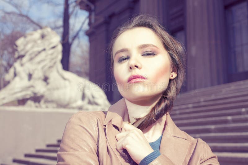 Portrait of a beautiful brunette