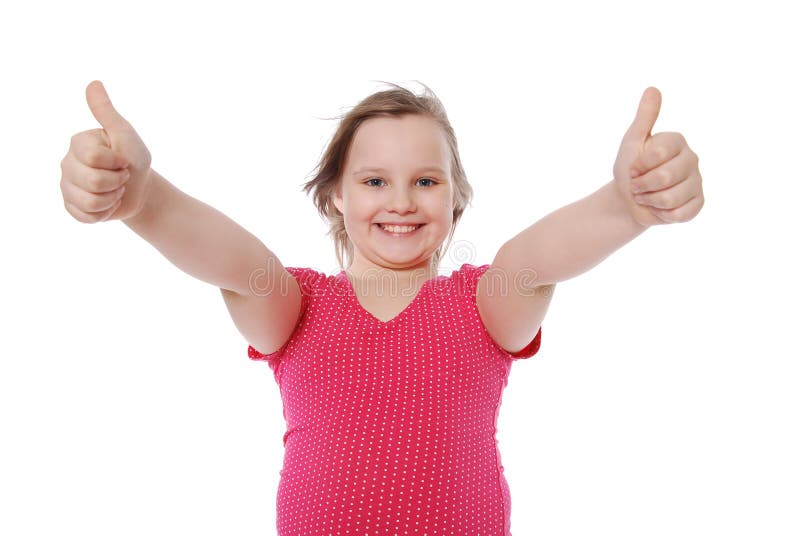 Portrait of a beautiful and confident girl showing